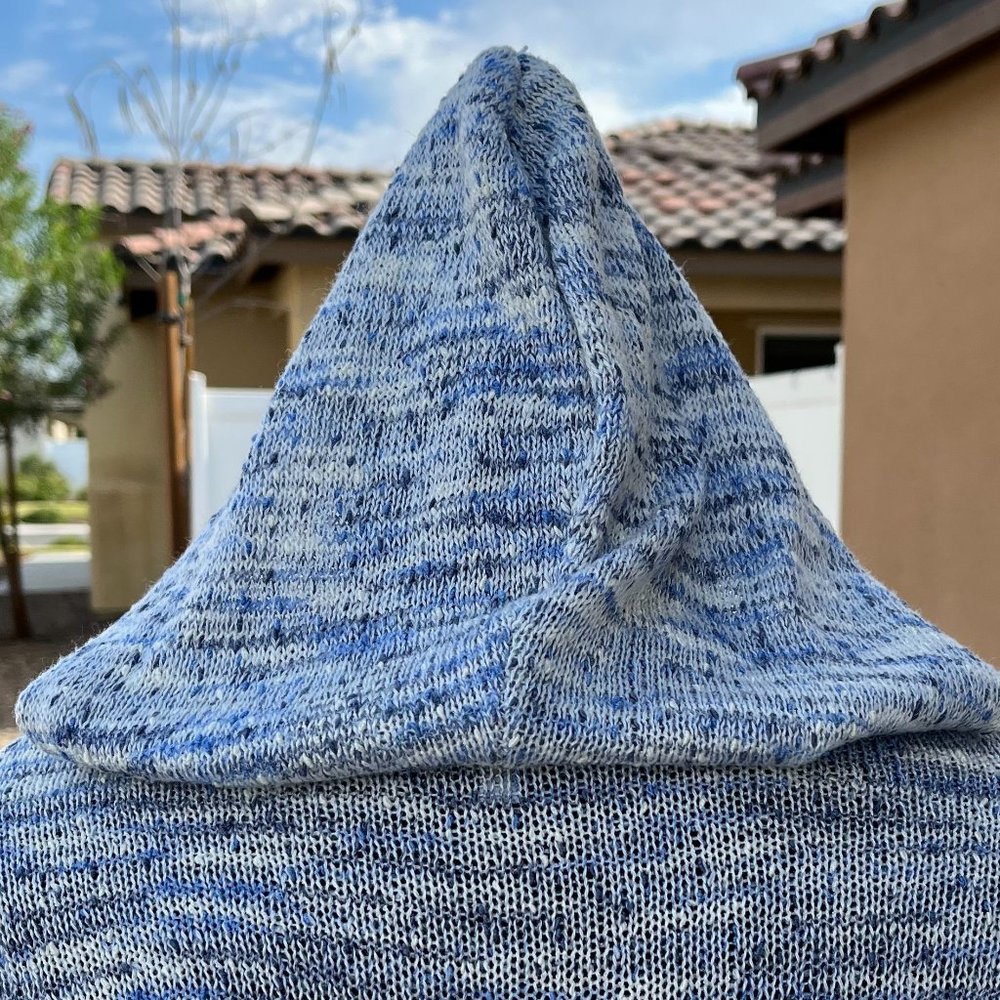 Mudd Blue & White Open Cardigan With Hood Girls Size 16 - Picture 13 of 16